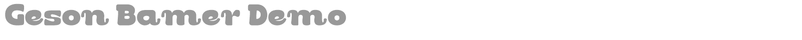 Geson Bamer font preview